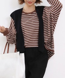 ボーダーゆるロングTシャツ