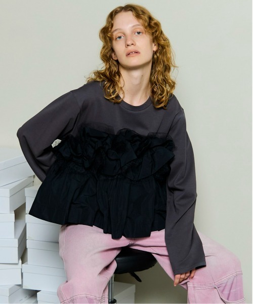 今季完売商品　新品　MAISON SPECIAL トップス Lace Up Knit Tops/レースアップニットトップス【MAISON SPECIAL