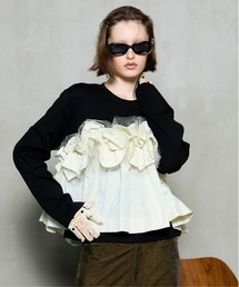 MAISON SPECIAL ホワイト フリル Tシャツ MAISON SPECIAL ホワイト フリル Tシャツ