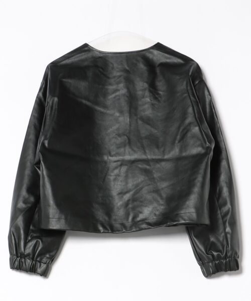coca（coca）（コカ）の「【WEB限定セール】フェイクレザーノーカラージャケット（ノーカラージャケット・レディース・ブラック・S/L/M）」の16枚目の写真