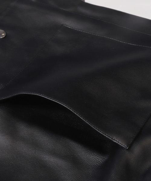 coca（coca）（コカ）の「【WEB限定セール】フェイクレザーノーカラージャケット（ノーカラージャケット・レディース・ブラック・S/L/M）」の13枚目の写真