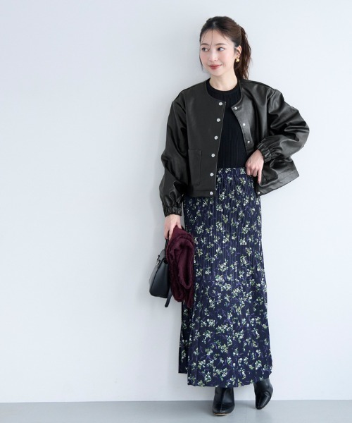 coca（coca）（コカ）の「【WEB限定セール】フェイクレザーノーカラージャケット（ノーカラージャケット・レディース・ブラック・S/L/M）」の19枚目の写真