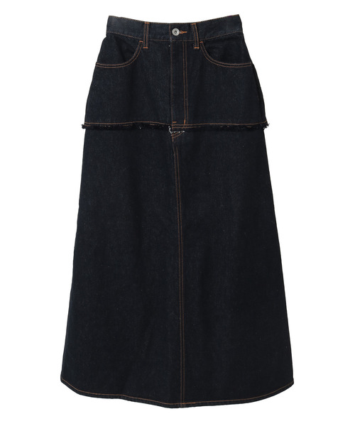 CONVERSE TOKYO(コンバーストウキョウ)の「【HL】LACE-UP DENIM SKIRT RIGID (SET-UP)(デニムスカート・レディース・ネイビー・SMALL/MEDIUM)」の3枚目の写真