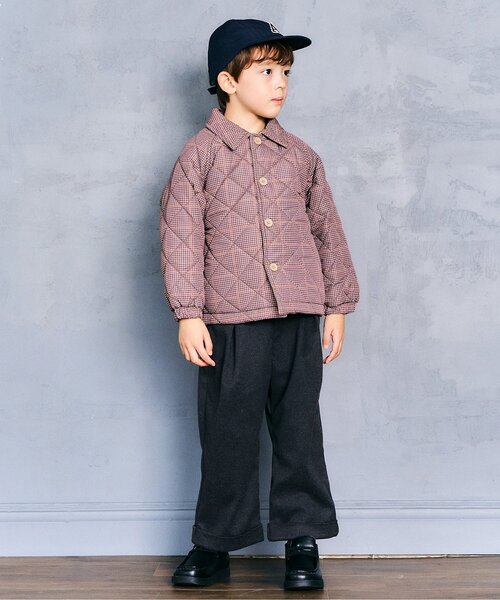 apres les cours(アプレレクール)の「ウールライクワイドタックパンツ(その他パンツ・キッズ・アイボリー/チャコール・80/90/100/110/120/130)」の4枚目の写真