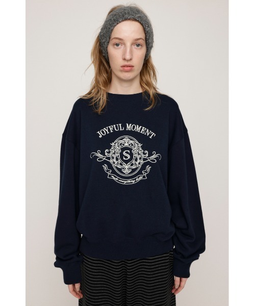 SLY（スライ）の「EMBROIDERY LOGO SW TOPS エンブロイダリー ロゴ スウェット トップス 秋服 冬服　トレーナー（スウェット・レディース・ライトブラック/杢グレー/ブラック/ネイビー・FREE）」の13枚目の写真