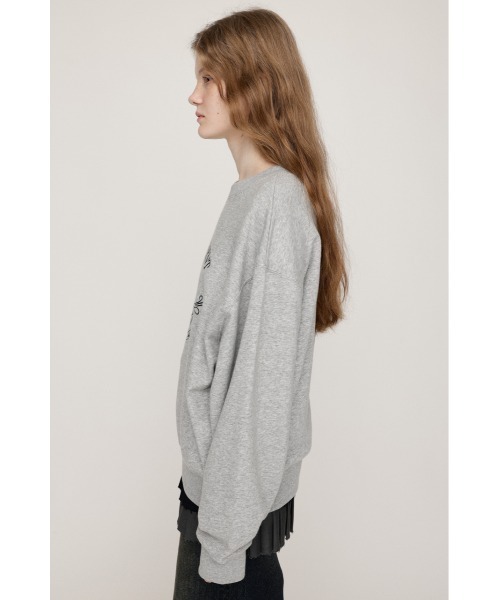 SLY（スライ）の「EMBROIDERY LOGO SW TOPS エンブロイダリー ロゴ スウェット トップス 秋服 冬服　トレーナー（スウェット・レディース・ライトブラック/杢グレー/ブラック/ネイビー・FREE）」の18枚目の写真