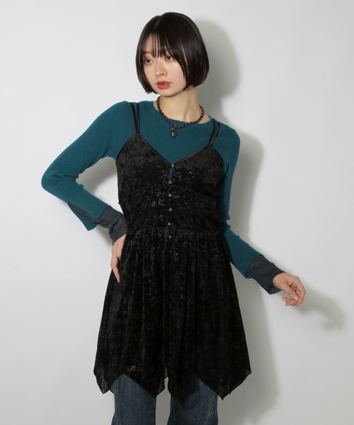 PAGEBOY（ページボーイ）の「ベロアチュニックワンピース（チュニック・レディース・ブラック/アイボリー・FREE）」の17枚目の写真