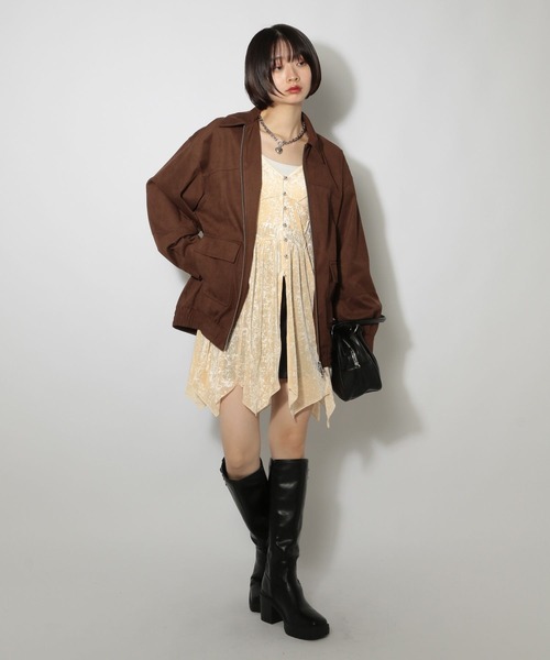 PAGEBOY（ページボーイ）の「ベロアチュニックワンピース（チュニック・レディース・ブラック/アイボリー・FREE）」の22枚目の写真