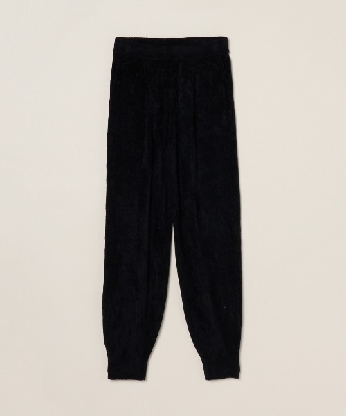 three dots(スリードッツ)の「ベロアセーター パンツ(その他パンツ・レディース・ブラック/ダークブラウン/ベージュ・SMALL/MEDIUM)」の2枚目の写真