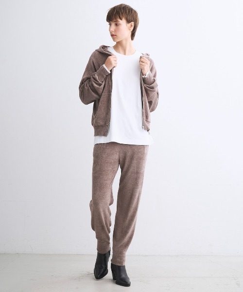 three dots(スリードッツ)の「ベロアセーター パンツ(その他パンツ・レディース・ブラック/ダークブラウン/ベージュ・SMALL/MEDIUM)」の12枚目の写真