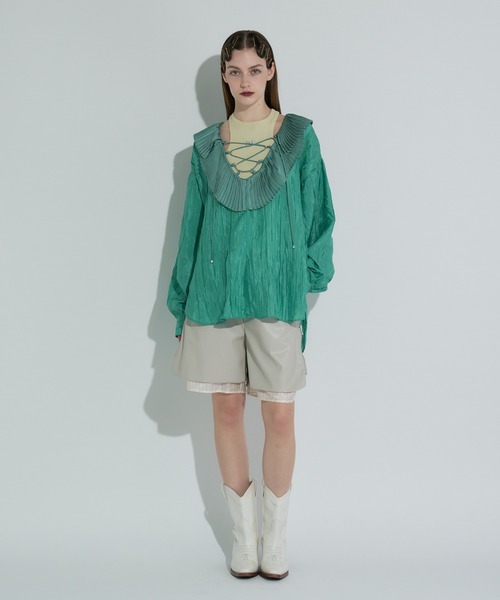 ANNA SUI NYC（アナ スイ エヌ ワイ シー）の「レースアップブラウス（シャツ/ブラウス・レディース・ブラック/ブラウン/グリーン・FREE）」の11枚目の写真