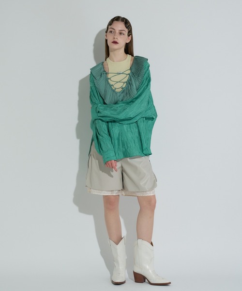 ANNA SUI NYC（アナ スイ エヌ ワイ シー）の「レースアップブラウス（シャツ/ブラウス・レディース・ブラック/ブラウン/グリーン・FREE）」の13枚目の写真