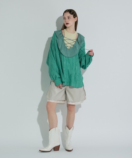 ANNA SUI NYC（アナ スイ エヌ ワイ シー）の「レースアップブラウス（シャツ/ブラウス・レディース・ブラック/ブラウン/グリーン・FREE）」の14枚目の写真