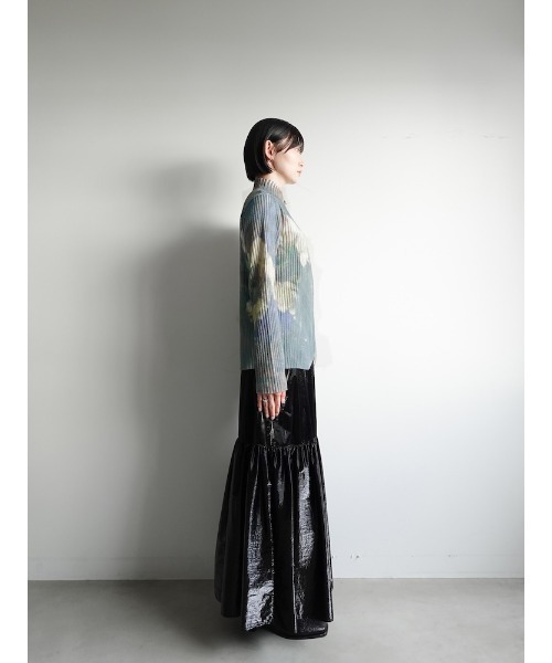 Art Print Rib Zip Knit/アートプリントリビニット（ニット/セーター