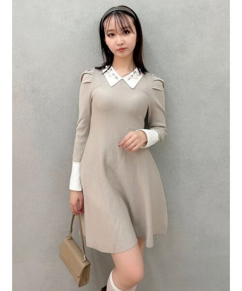 dazzlin（ダズリン）の「オーナメントカラーニットワンピース（ワンピース・レディース・ブラック/グレー・SMALL）」の16枚目の写真