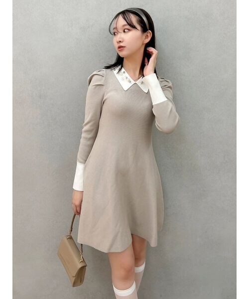 dazzlin（ダズリン）の「オーナメントカラーニットワンピース（ワンピース・レディース・ブラック/グレー・SMALL）」の17枚目の写真