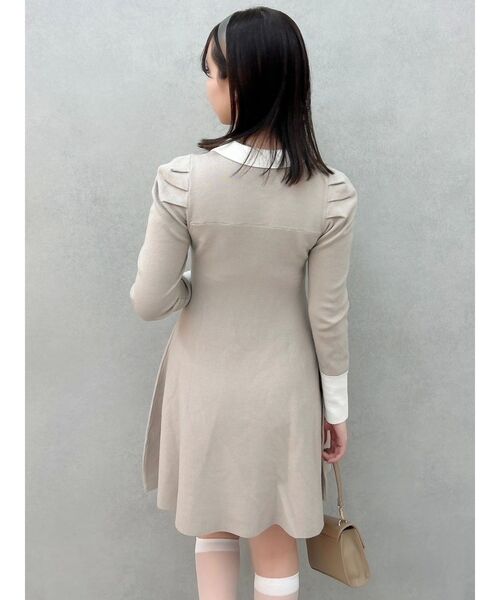 dazzlin（ダズリン）の「オーナメントカラーニットワンピース（ワンピース・レディース・ブラック/グレー・SMALL）」の18枚目の写真