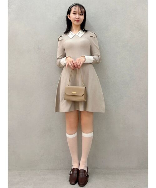 dazzlin（ダズリン）の「オーナメントカラーニットワンピース（ワンピース・レディース・ブラック/グレー・SMALL）」の19枚目の写真