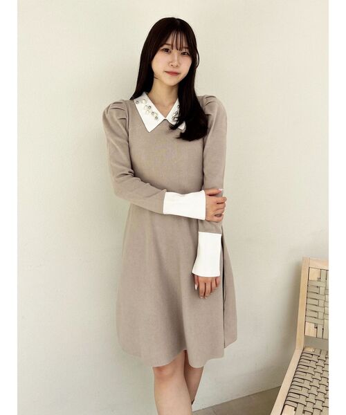 dazzlin（ダズリン）の「オーナメントカラーニットワンピース（ワンピース・レディース・ブラック/グレー・SMALL）」の22枚目の写真