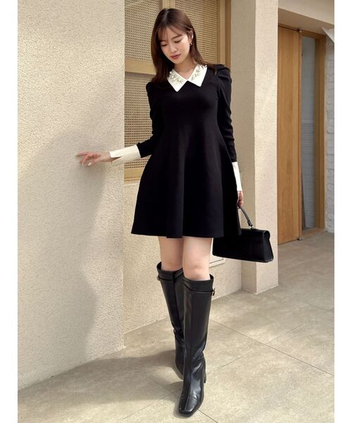 【本日売り切り価額】【新品】ワンピース セール】オーナメントカラーニットワンピース（ワンピース）｜dazzlin