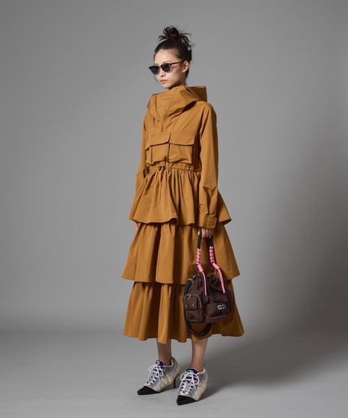 NON TOKYO（ノントーキョー）の「NON TOKYO/ノントーキョー/マルチポケットテックワンピース（ワンピース・レディース・ブラック/グレー/マスタード・F）」の12枚目の写真