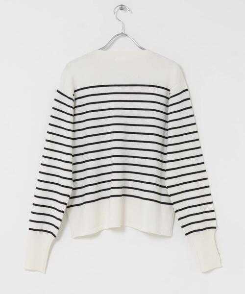 ITEMS URBANRESEARCH（アイテムズ アーバンリサーチ）の「ソデボタンニットプルオーバー（ニット/セーター・レディース・ブラック系その他/ライトブラウン/ブラック/ホワイト系その他・FREE）」の5枚目の写真