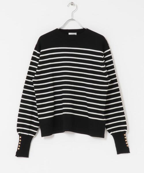 ITEMS URBANRESEARCH（アイテムズ アーバンリサーチ）の「ソデボタンニットプルオーバー（ニット/セーター・レディース・ブラック系その他/ライトブラウン/ブラック/ホワイト系その他・FREE）」の13枚目の写真