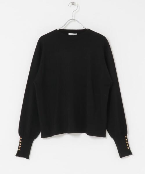 ITEMS URBANRESEARCH（アイテムズ アーバンリサーチ）の「ソデボタンニットプルオーバー（ニット/セーター・レディース・ブラック系その他/ライトブラウン/ブラック/ホワイト系その他・FREE）」の19枚目の写真