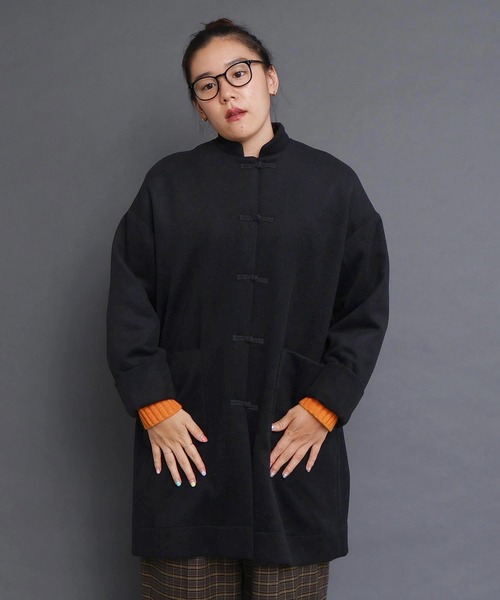 I am I in fact...（アイアムアイインファクト）の「WOOL CHINA coat（その他アウター・レディース・ブラック/チャコールグレー・FREE）」の19枚目の写真