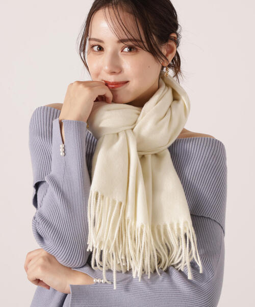 EDIT COLOGNE（エディットコロン）の「無地ストール（ストール/ショール・レディース・ホワイト系その他/ベージュ・ﾌﾘ-）」の5枚目の写真