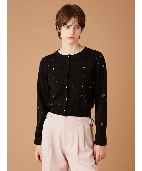 FURFUR（ファーファー）の「Twilightモチーフクルーネックカーディガン（カーディガン/ボレロ・レディース・サックスブルー/ブラック/ホワイト・F）」の3枚目の写真