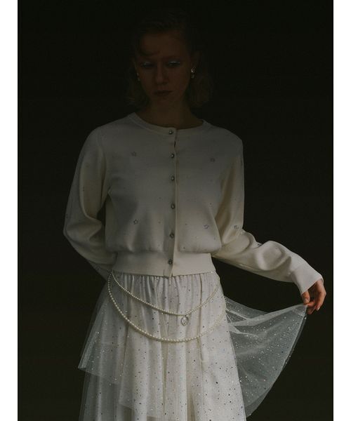 FURFUR（ファーファー）の「Twilightモチーフクルーネックカーディガン（カーディガン/ボレロ・レディース・サックスブルー/ブラック/ホワイト・F）」の6枚目の写真