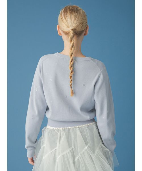 FURFUR（ファーファー）の「Twilightモチーフクルーネックカーディガン（カーディガン/ボレロ・レディース・サックスブルー/ブラック/ホワイト・F）」の8枚目の写真