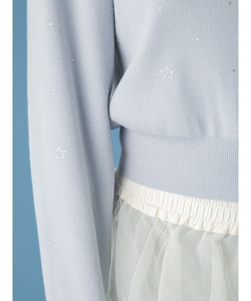 FURFUR（ファーファー）の「Twilightモチーフクルーネックカーディガン（カーディガン/ボレロ・レディース・サックスブルー/ブラック/ホワイト・F）」の12枚目の写真