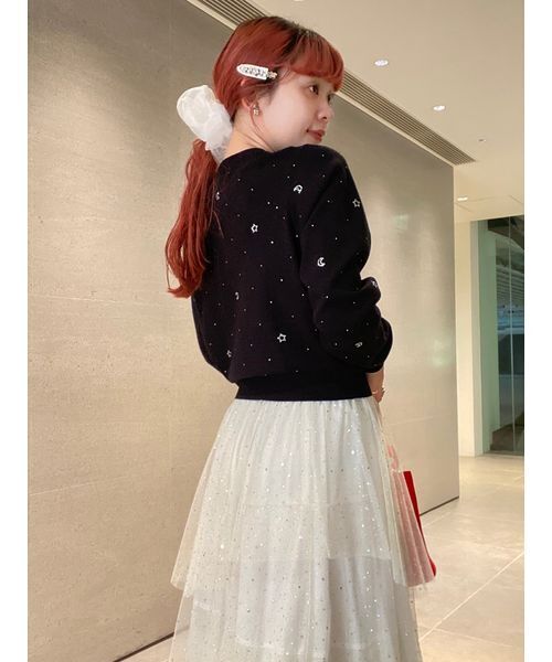 FURFUR（ファーファー）の「Twilightモチーフクルーネックカーディガン（カーディガン/ボレロ・レディース・サックスブルー/ブラック/ホワイト・F）」の16枚目の写真