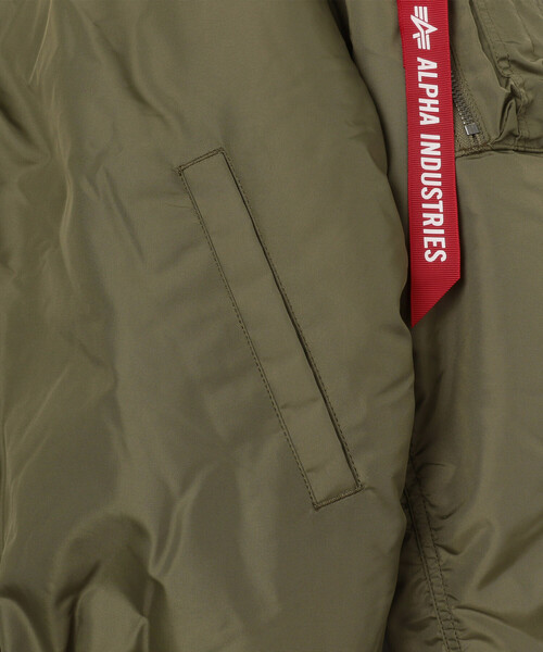 Alpha Industries（アルファインダストリーズ）の「Alpha Industries/アルファ インダストリーズ MA-1 OXFORD FLIGHT JACKET（MA-1・メンズ・オリーブ/ブラック・MEDIUM/LARGE/X-LARGE）」の5枚目の写真