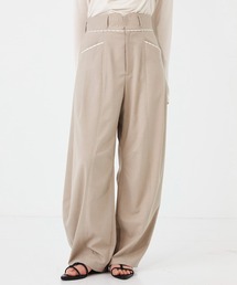 UNITED TOKYO | 【WEB限定カラーあり！】メランジノッチベルトコクーンPT｜ウォッシャブル/セットアップ/オフィスカジュアル/ストレッチ/防シワ/バレルパンツ/春服(その他パンツ)