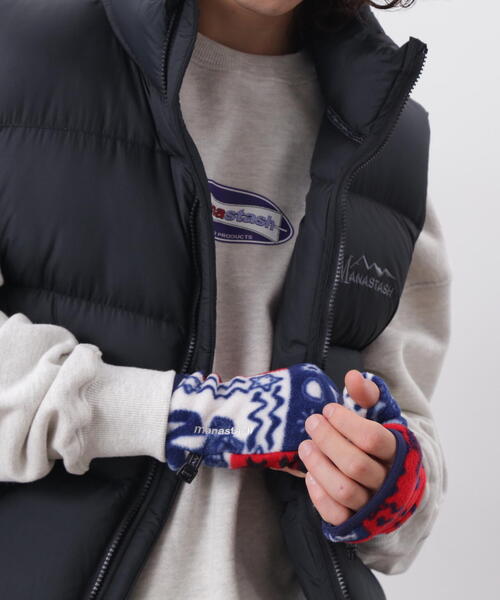 MANASTASH（マナスタッシュ）の「MANASTASH/マナスタッシュ　BANDANA FINGERLESS GLOVES/バンダナ フィンガーレス グローブ 手袋（手袋・メンズ・ネイビー/ブラック・F）」の9枚目の写真