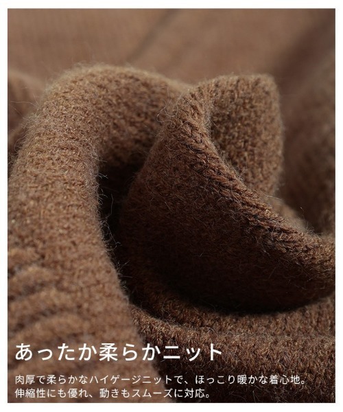 Sawa a la mode(サワアラモード)の「アメリカンスリーブVネックニットトップス(ニット/セーター・レディース・ブラウン/チャコールグレー・FREE)」の15枚目の写真