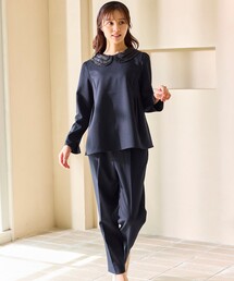 Feroux（フェルゥ）の「2WAYレースカラー美シルエット セットアップ（セットアップ）」