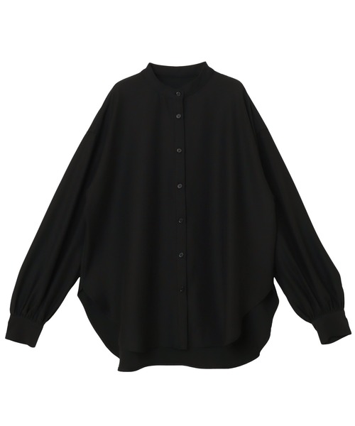 evernavy(エバーネイビー)の「ダブルクロスノーカラーシャツブラウス(シャツ/ブラウス・レディース・オフホワイト/ブラック/ライトベージュ・M)」の9枚目の写真