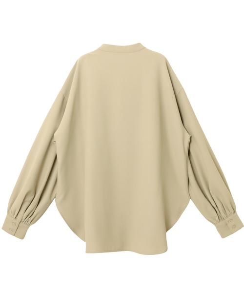 evernavy(エバーネイビー)の「ダブルクロスノーカラーシャツブラウス(シャツ/ブラウス・レディース・オフホワイト/ブラック/ライトベージュ・M)」の7枚目の写真