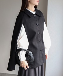 sin.ca（シンカ）の「ニットモッサケープコート（ポンチョ）」