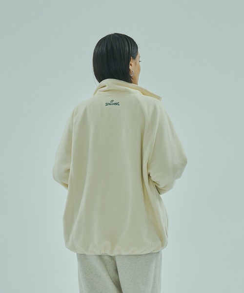 SPALDING(スポルディング)の「(SPALDING x ROSE BUD)FLEECE JACKET(その他アウター・レディース・ホワイト/ブラウン・ONE SIZE)」の5枚目の写真