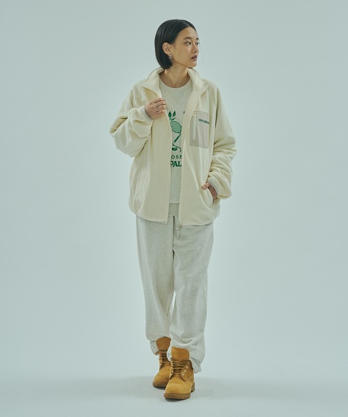 SPALDING(スポルディング)の「(SPALDING x ROSE BUD)FLEECE JACKET(その他アウター・レディース・ホワイト/ブラウン・ONE SIZE)」の8枚目の写真