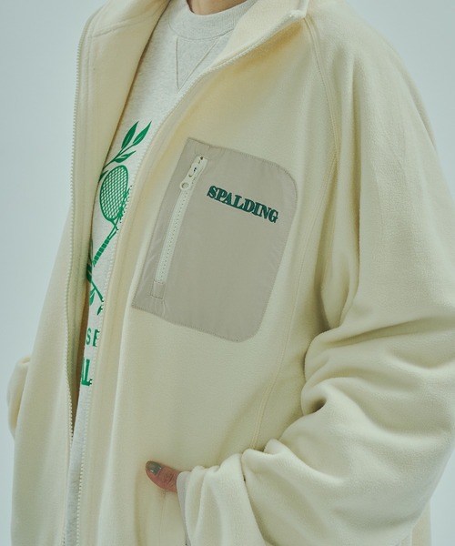 SPALDING(スポルディング)の「(SPALDING x ROSE BUD)FLEECE JACKET(その他アウター・レディース・ホワイト/ブラウン・ONE SIZE)」の12枚目の写真