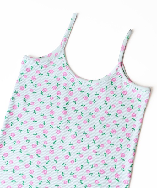 HOLIDAY(ホリデイ)の「SUPER RIB CAMISOLE (FLOWER) スーパーリブキャミソール (フラワー)(キャミソール・レディース・ブルー/チャコールグレー・ONE SIZE)」の4枚目の写真