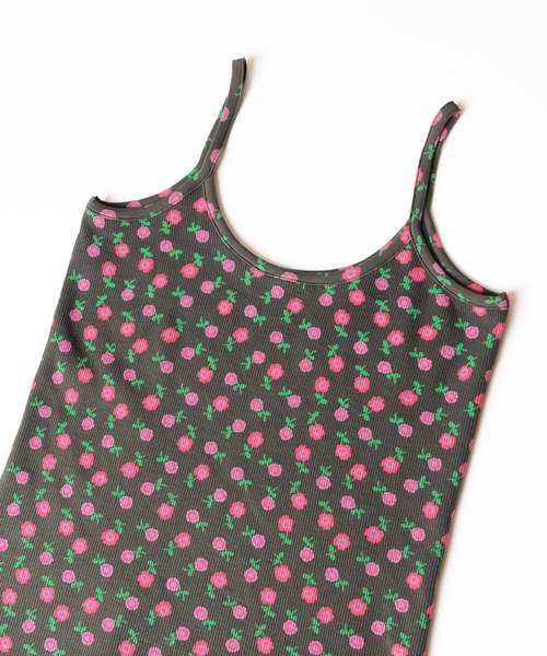 HOLIDAY(ホリデイ)の「SUPER RIB CAMISOLE (FLOWER) スーパーリブキャミソール (フラワー)(キャミソール・レディース・ブルー/チャコールグレー・ONE SIZE)」の5枚目の写真