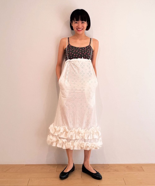 HOLIDAY(ホリデイ)の「SUPER RIB CAMISOLE (FLOWER) スーパーリブキャミソール (フラワー)(キャミソール・レディース・ブルー/チャコールグレー・ONE SIZE)」の9枚目の写真
