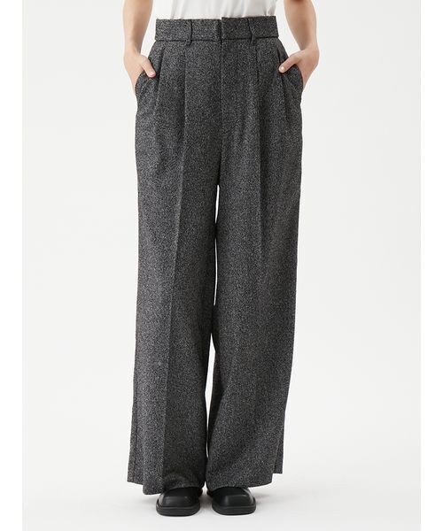 Mila Owen（ミラオーウェン）の「2タックワイドパンツ（その他パンツ・レディース・ブラウン/ブラック/マルチ/イエロー・0/1/00）」の6枚目の写真